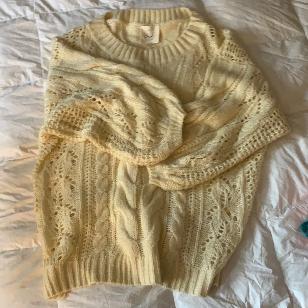 Three Bird Nest Golden Hour Bubble Sleeve Dress L